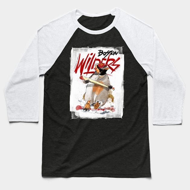 Boston Wilders Brush Framing Baseball T-Shirt by GLORIADEWATA